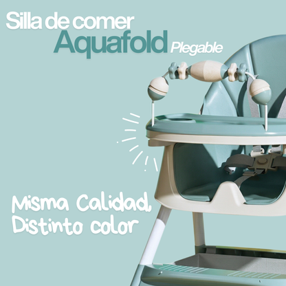 Silla de Comer Bebé Plegable con Ruedas Rosada — 6 a 36 meses