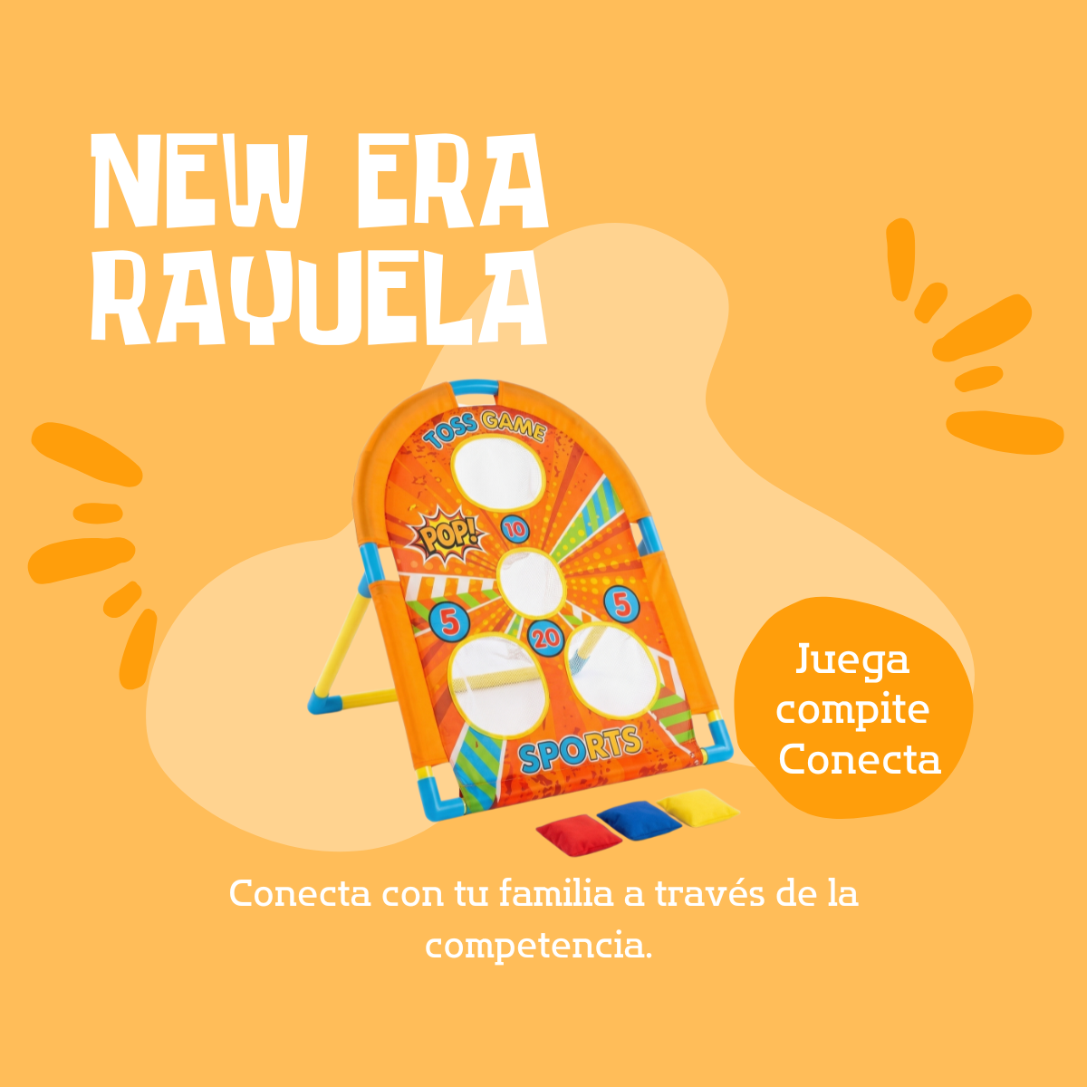 Juego Rayuela Familiar con Bolsas de Arena — 3 años+