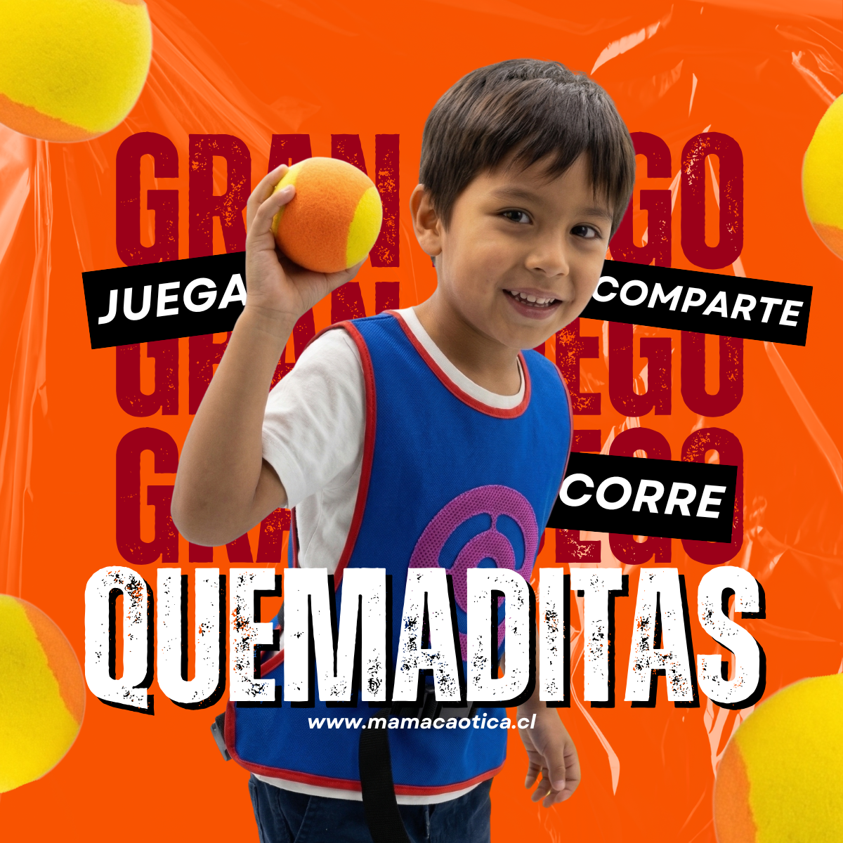 Juego de Lanzamiento Familiar Las Quemaditas Pelotas Blandas — 3 años+