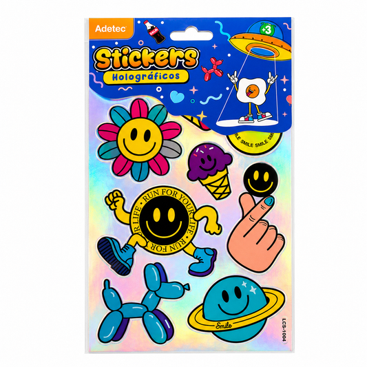 Stickers Holográficos Smile – Pegatinas con Relieve para Niños
