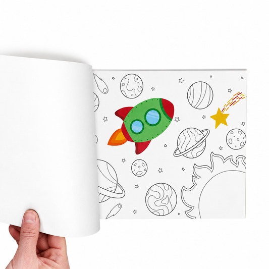 Libro para pintar 21x29cm COHETES 3-10 años (Copia)