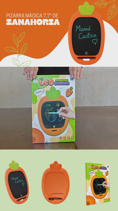Pizarra LCD Infantil Zanahoria Sin Pantallas — 3 a 8 años